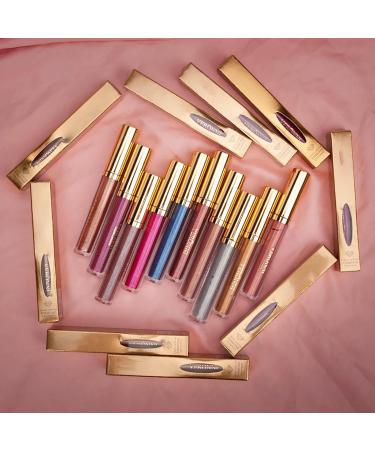 Metallic Liquid Diamond Glitter Lipstick | Long-Lasting Waterproof Lip Gloss - Non-Stick & Fade Resistant (A 0.21 fl oz) - Shop Internationally - Buy Online on GoSupps.com