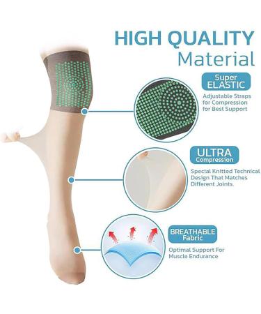 VACSAX Long Tube Silk Stockings & Mugwort Acupressure Stretch Socks - 3PCS Brown | International Shipping Available - Buy Online on GoSupps.com