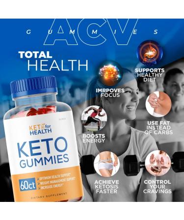 Keto for Health ACV Gummies - 30 Day Supply | Shark Tank & Oprah Approved Keto Gummies - Buy Online on GoSupps.com