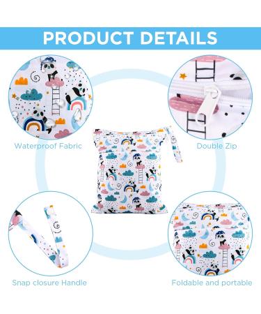 Darryy Naspocket Kindergarten Wetbag Set | Waterproof Washable Diaper Bag & Cloth Diapers | Panda Design for Kids - Buy Online on GoSupps.com