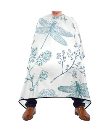 Waterproof Barber Cape -Dragonfly Pattern Cheetah Haircut Bib for Men Unisex Hair Cutting Cape(8rp1a)