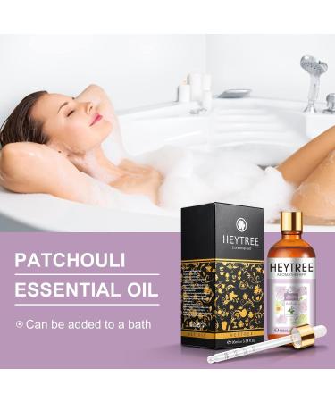 HEYTREE Patchouli Essential Oil 100ML - Pure Natural Oil for Aromatherapy, Relaxation, and Candle Making | 100.00 ml (Pack of 1) - Buy Online on GoSupps.com