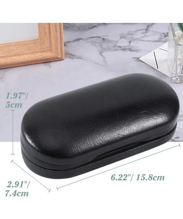 MoKo Double Eyeglass Case with Mirror and Tweezers - 2 in 1 Portable Contact Lens Holder in Black - Buy Online on GoSupps.com