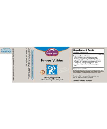 Dragon Herbs Frame Builder 500 mg - 100 Vegetarian Capsules for Bone & Joint Support - Buy Online on GoSupps.com