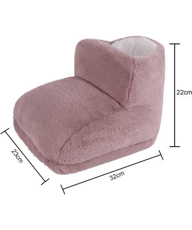 Electric Heated Foot Warmers for Men & Women - USB Rechargeable Plush Thermal Heating Pad - Cozy Winter Boot & Shoe Heater in Pink - Buy Online on GoSupps.com