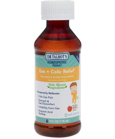 Dr. Talbot's Natural Gas + Colic Relief for Infants - Apple Juice 4 fl oz (0-4 yrs) - Buy Online on GoSupps.com