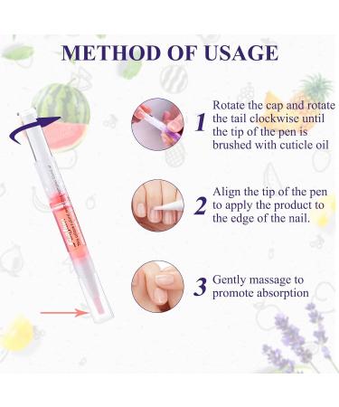 LINXINS 3PCS Cuticle Oil Pen for Nails Nail Oil Pen with Natural Ingredients Revitalize Pen Cuticle Revitalizer Oil Pen with Soft Brush for Nail Care Prevent Nail Cracking and Dry - Buy Online on GoSupps.com