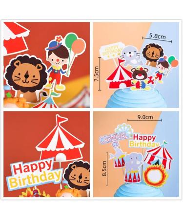 JeVenis Circus Cake Decoration Circus Cake Topper Carnival Birthday Cake Decorations Circus Birthday Party Supplies Circus Baby Shower Decoration - Buy Online on GoSupps.com