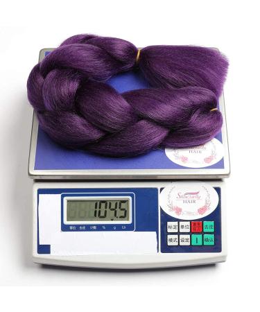 Showjarlly Kanecalon Ombre Jumbo Braid Extensions - 24 Inch Violet KanCalon Hair Braids for Stunning Styles - Buy Online on GoSupps.com