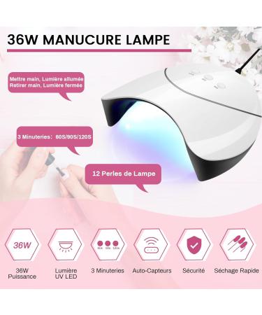 Phoenixy Poly Extension Gel Kit with 6 Colors, 36W UV/LED Lamp - Complete Nail Extension Kit for Women - Poly Nail Gel Polish Gift Set - Buy Online on GoSupps.com
