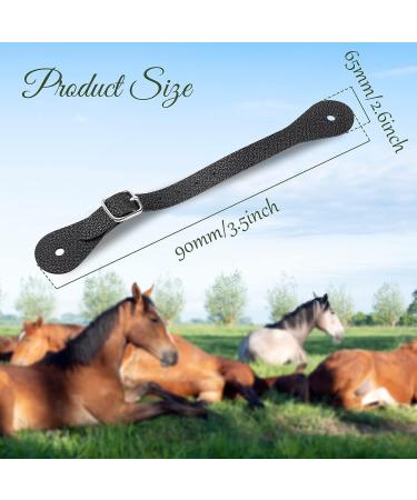 4Pcs Single Ply Leather Horizons Spur Straps for Riding Horse - Black/Brown - Buy Online on GoSupps.com