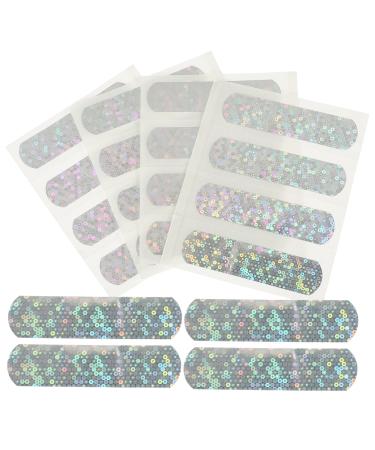 FRCOLOR 20pcs Household Adhesive Lovely Strip Cartoon Adhesive Household Glitter Band Glitter Adhesive Bandages Supply As Shown 7.2X1.9CM