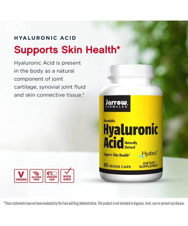 Jarrow Formulas Hyaluronic Acid 60 Veggie Caps - Premium Joint & Skin Support - Buy Online on GoSupps.com