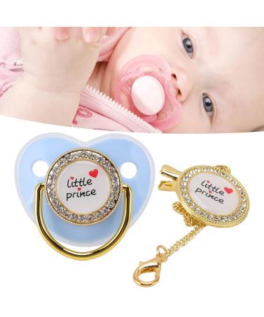 Personalized Luxury Baby Pacifier Little Prince - Bling Bling Strassstein for Newborns (6-18 months) - Blue Edition - Buy Online on GoSupps.com