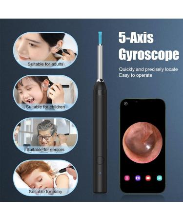 Ear Wax Removal Kit with 1080P Otoscope Camera for iPhone & Android - Black - Buy Online on GoSupps.com