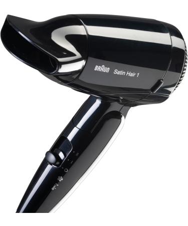 Buy Braun Satin Hair 1 Style&Go Hair Dryer HD130 - Foldable Travel Hair Dryer with Styling Nozzle Black - Fast International Shipping - Buy Online on GoSupps.com