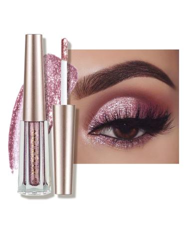 Anglicolor Diamond Glitter Liquid Eyeshadow  Glitter Eyeshadow  Lightweight Smooth  Shimmer Eyeshadow  Metals Gloss Sparkling Eyeliner Pen  Cosmetics Gift for Girls and Women 09(Champagne)