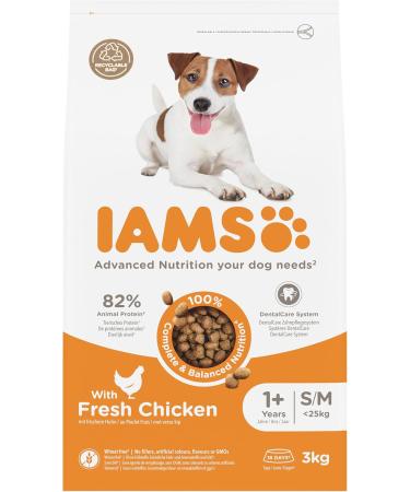 IAMS Adult Small Medium Dry Dog Food Chicken 3kg - Buy Online on GoSupps.com