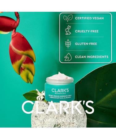 Clark's Botanicals Retinol Rescue Overnight Cream - Hyaluronic Acid & Vitamin C for All Skin Types | 60ml - Buy Online on GoSupps.com