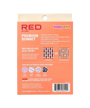 Red by Kiss Baby Satin Bonnet Sleep Caps - Pink Leopard Hair Wraps - Buy Online on GoSupps.com