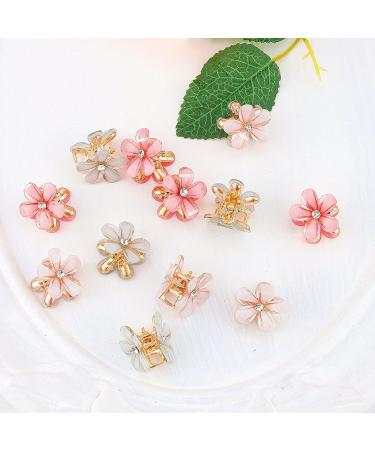 12pcs Flower Hair Claw Clips for Girls & Women - Cute Mini Clips for Thin Hair - Colorful Decorative Hair Accessories - Buy Online on GoSupps.com