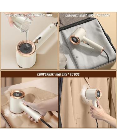 Portable Mini Ironing Machine Handheld Garment Steamer Travel Mini Steam Iron Fast Preheating Steam Dry Ironing for Home and Travel Finest Gift Choices (Beige) - Buy Online on GoSupps.com