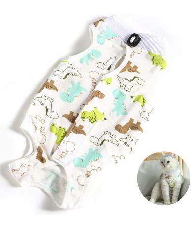 CLLRYBO Katzenbody | Professional Recovery Suit for Cats & Dogs | Anti-Trim Clothing After Surgery | Dinosaur Style | Abdominal Wounds & Skin Diseases - Buy Online on GoSupps.com