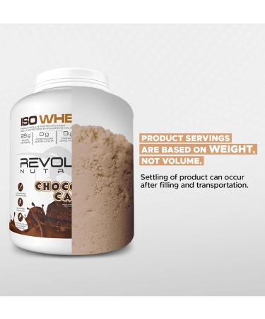 Revolution Nutrition Iso Whey Protein Powder 100% Isolate Premium Formula Gluten Free Low Carb Lean Muscle Mass for Men & Women 28g Of Protein Per Scoop 2.72 Kg 82 Servings (Chocolate Cake 6 Pound) Chocolate Cake 82 Servings (Pack of 1) - Buy Online on GoSupps.com