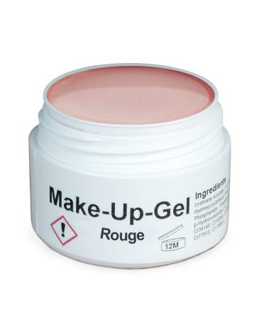 GS-Nails UV Make-up Gel camouflage for nail art & nail design-50 ml hardening cover gel-self-smoothing nail gel-ROUGE 50 ml (1 Pack) Rouge