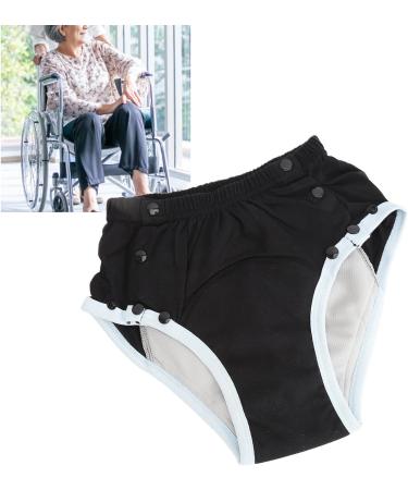 Washable Adult Diapers - Comfortable Cloth Diapers with Inserts | Spout-Safe Pure Cotton Black (M) | Incontinence Solutions - Buy Online on GoSupps.com