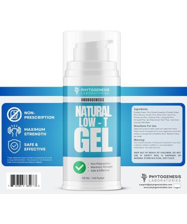 Androgenesis Natural Low-T Support Gel - T Booster for Men - Muscle Recovery, Energy Booster, Healthy Aging, Blue, Pack of 2 - Buy Online on GoSupps.com