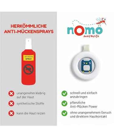 Nomo Mosquito Protection Clip - 30 Days Insect Repellent | Ideal for Camping & Outdoor Activities | Black Anti-Mosquito Solution (1 Pack) - Buy Online on GoSupps.com