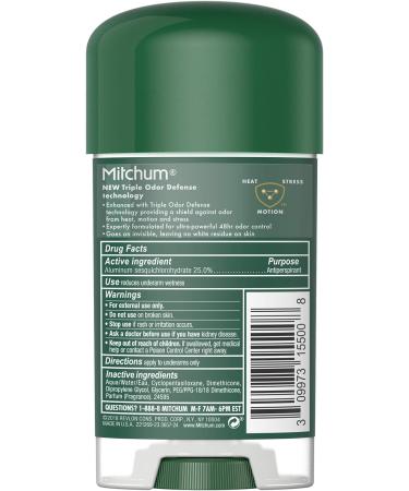 Mitchum Men's Gel Deodorant Unscented 2.25oz (2 Pack) - Long-lasting Protection - Buy Online on GoSupps.com