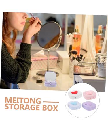 Solustre 4-Sentence Contact Lens Container Stylish Organizer Case for Glasses and Colored Lenses Perfect for Travel & Bags - Buy Online on GoSupps.com