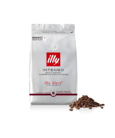 illy INTENSO roasted coffee beans for grinding, 500 g pack