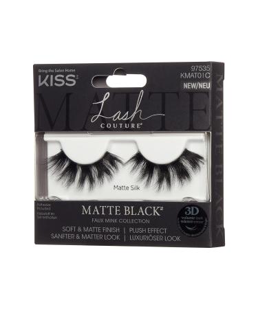 KISS Lash Couture Matte Black Collection - Soft Faux Mink Eyelashes with Flexi Band & Glue - 1 Pair - Buy Online on GoSupps.com