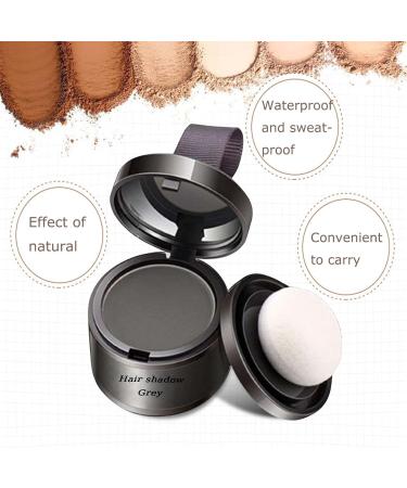 Instant Hairline Shadow Powder for Quick Grey Hair Coverage - Root Concealer Dye for Eyebrows, Beard, and Thin Hair - Windproof & Sweatproof Hairline Powder for Women and Men (Grey) - Buy Online on GoSupps.com