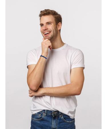 Magcopper Trendy Magnetic Stainless Steel Bracelet for Men | Galvanized Blue & Black | Perfect Gift for Father & Husband - Buy Online on GoSupps.com