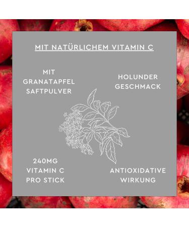 Sunlife Hot Elderberry with Vitamin C & Zinc - Immune Support Hot Drink - 20 Sticks with Pomegranate Powder (Pack of 2) - Buy Online on GoSupps.com