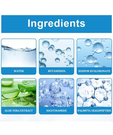 Pure Hyaluronic Acid Serum for Face Face Moisturizer Anti Aging Hydrating Serum for Face Brightening Firming Hydrating for Dry Skin (3 Pcs) - Buy Online on GoSupps.com