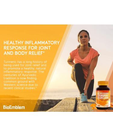 BioEmblem Turmeric Curcumin with Clinically Studied TurmiPure Turmeric Curcumin Supplement with BioPerine - Buy Online on GoSupps.com