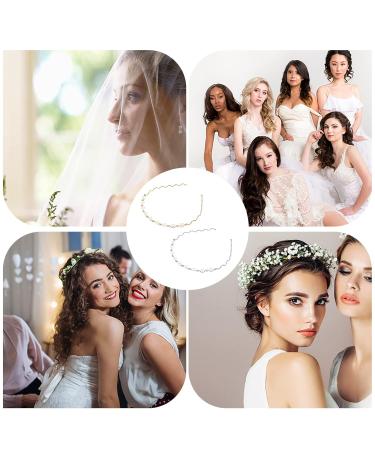 Lurrose Pearl Crystal Headband - Elegant Wedding & Party Hair Accessories (Silver & Gold) | 2 Pieces - International Shipping Available - Buy Online on GoSupps.com