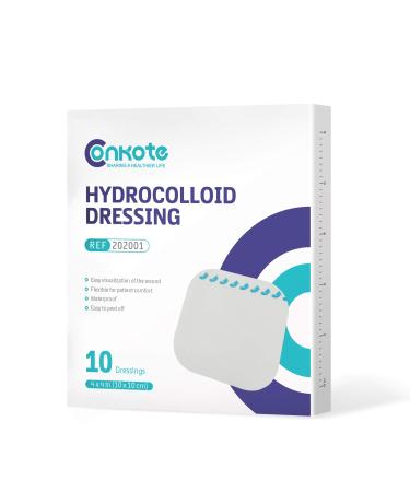 Conkote Hydrocolloid Wound Dressing 4 x 4   Sterile Adhesive Patches  Box of 10 Dressings