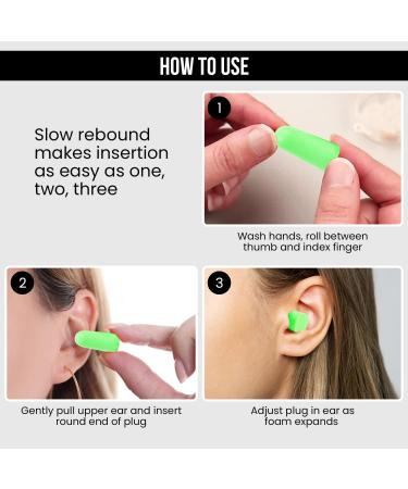 Super 31 Ultra Soft Foam Earplugs 60 Pair - 31 db Noise Reduction, Comfortable for Travel, Studying, Sleeping, Snoring, Concerts, Work, Construction - Green - Buy Online on GoSupps.com