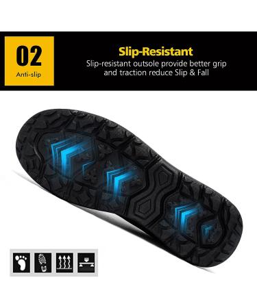 Men's Waterproof Work Shoes: Non-Slip Kitchen Footwear | Tinefiy Black01 - Buy Online on GoSupps.com