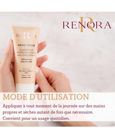 RENORA | Repair & Ultra Moisturizing Hand & Nail Cream | Hand Cream | Repair & Protective Cream Smooths Cracks | Make Nails Stronger - Buy Online on GoSupps.com
