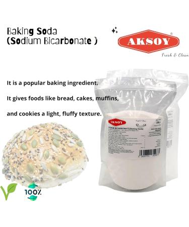 1250g Aksoy Baking Soda - High Purity Food Grade Sodium Bicarbonate Powder for Cooking, Baking, Cleaning & More - Buy Online on GoSupps.com