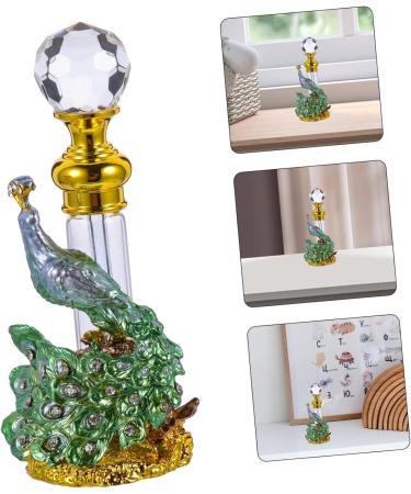 Angoily Perfume Bottle Essential Oil Bottle Glass Vintage Travel Vial 14x4x3cm Green - Buy Online on GoSupps.com