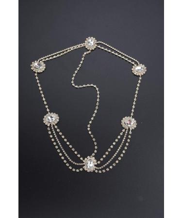 Shop Boho Tennis Head Chain for Women & Girls | Sparkling Rhinestones Hair Jewelry for Special Occasions Princess Party Gold Headpiece - Buy Online on GoSupps.com