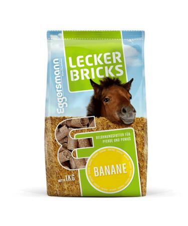 Eggersmann My Horse Feed - Delicious Bricks Banana 1 kg - Treats for horses and ponies as a reward Banana 1 kg (1 pack)